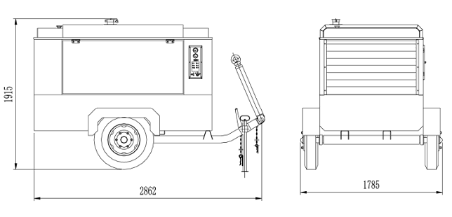 Электрический передвижной компрессор CPS 350 Е-10